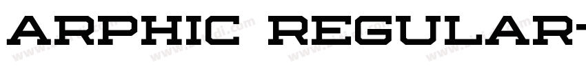 Arphic Regular字体转换